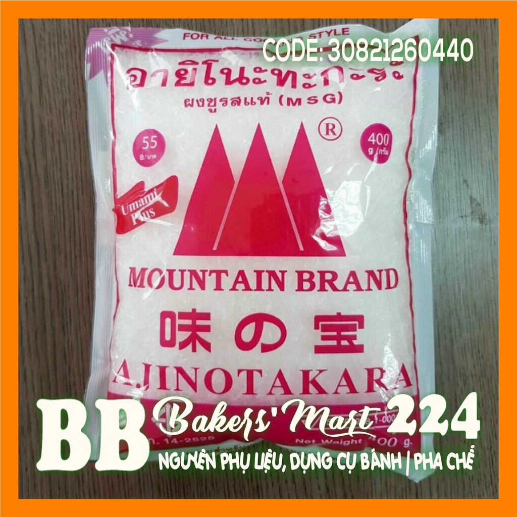 NHỎ 400GR - Bột ngọt AJINOTAKARA hiệu MOUNTAIN Thái Lan - Gói 400gr