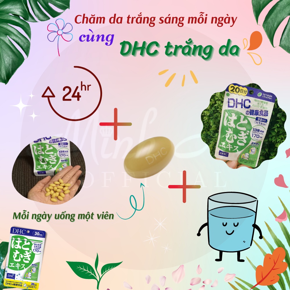 Viên uống trắng da DHC Adlay Extract Nhật Bản 30 Ngày gói 30 viên