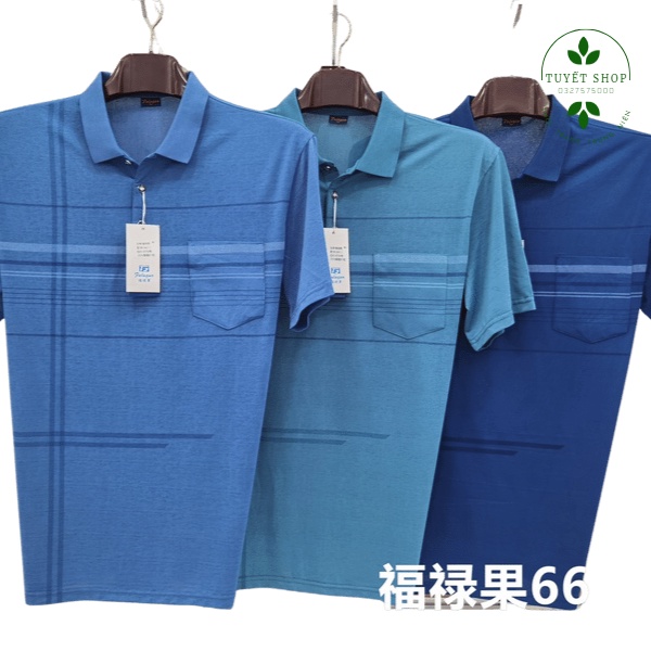 Áo Phông Áo Thun Cộc Tay Nam Trung Niên Kẻ Nhiều Mẫu Chất Mát-ẢNH THẬT
