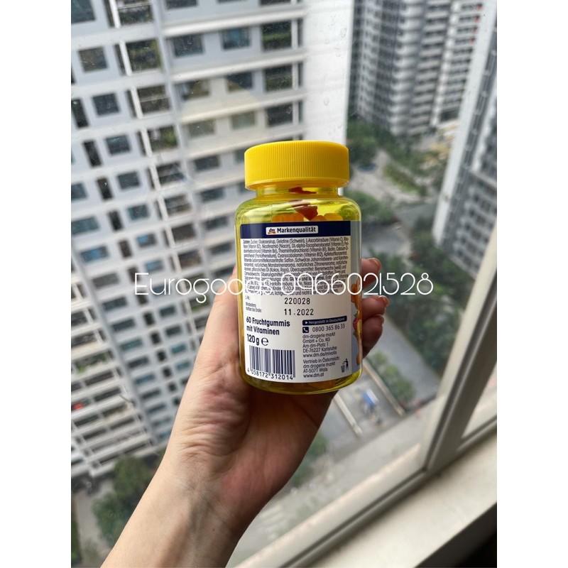 Kẹo bổ sung vitamin Mivolis ⚡ CAM KẾT CHUẨN AUTH ⚡ Kẹo gấu chip chip Mivolis lọ 60v gấu/ 120g chứa vitamin B1, B2, C, E