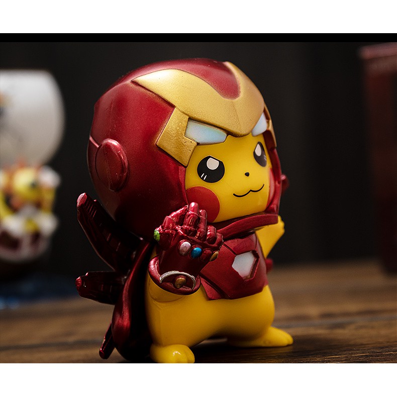 (Có sẵn - 11 cm) Mô hình Pikachu Iron Man siêu cute