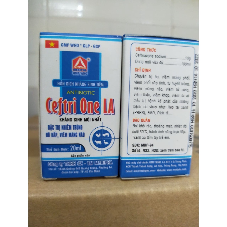 [Giá tốt] Ceftri One LA 100ml hô hấp Bổ sung vitamin và dinh dưỡng