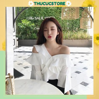 Áo trễ vai nữ bánh bèo Thucucstore Áo hở vai phong cách tiểu thơ Hàn Quốc hàng Quảng Châu SM02