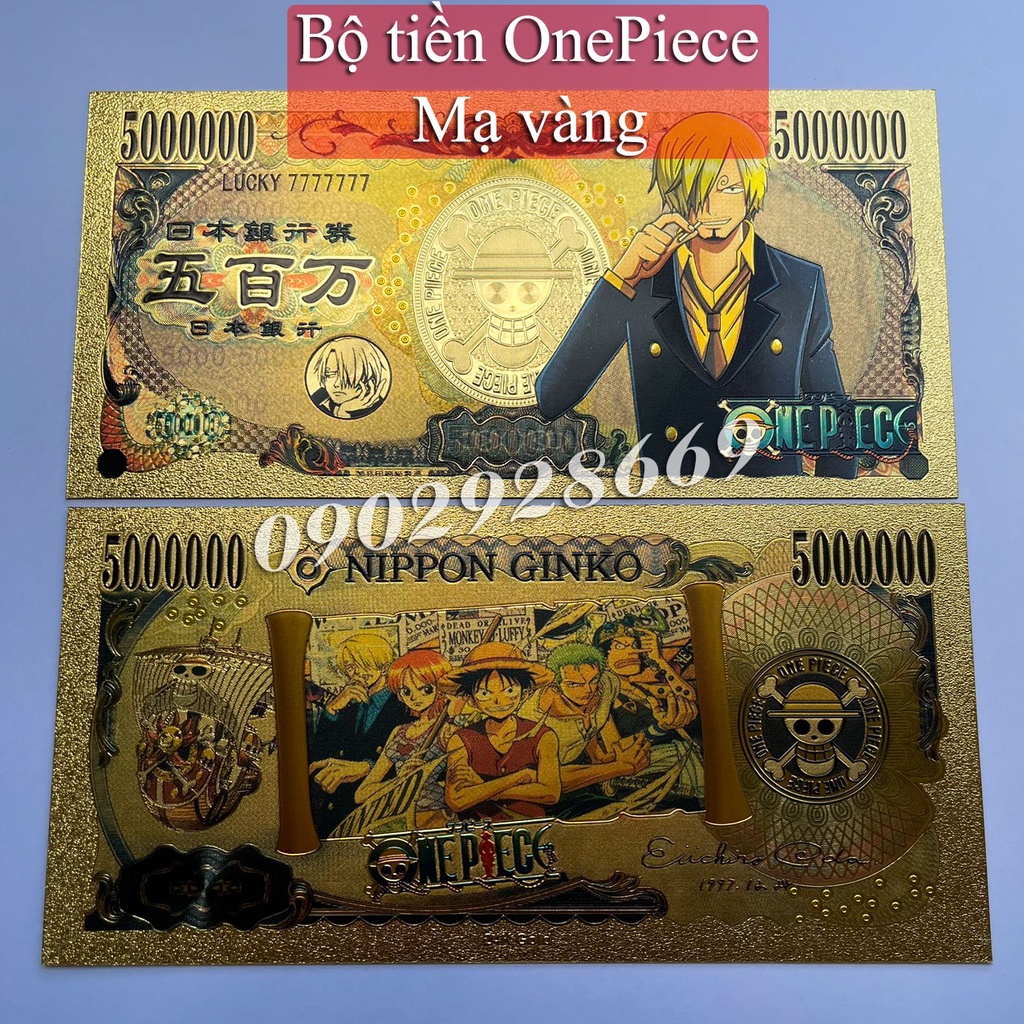 Nhân Vật OnePiece Mạ Vàng Plastic Cao Cấp, Số Seri Full 7777777, 555555, 333333