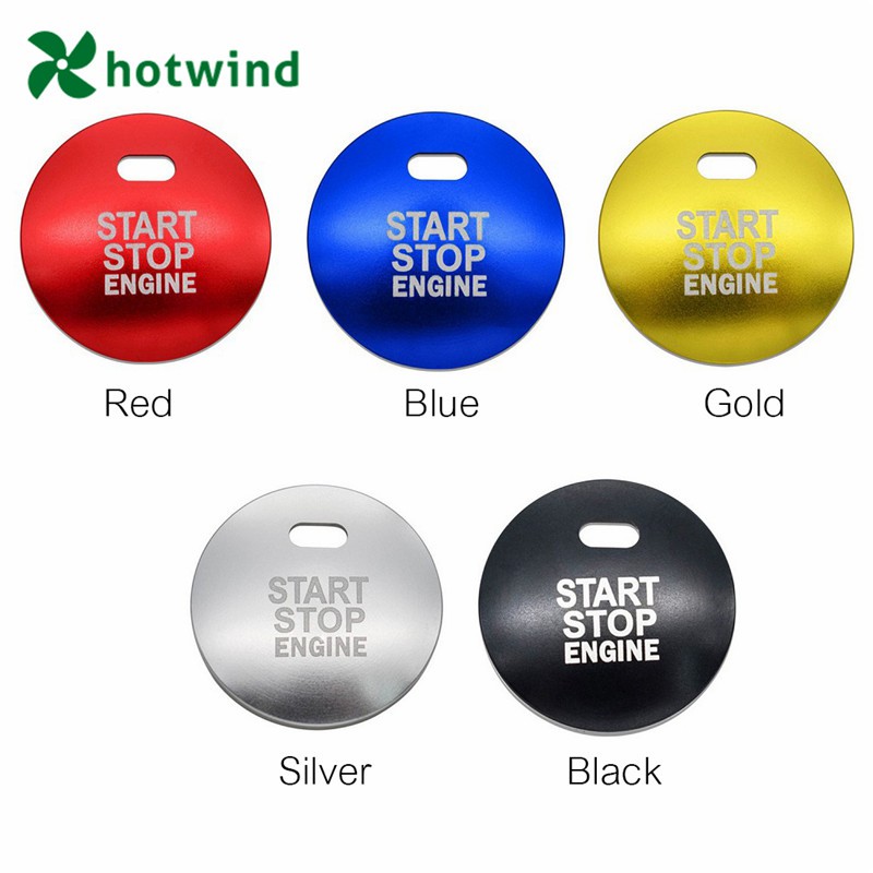 Sticker dán trang trí nút bấm khởi động xe hơi Mazda