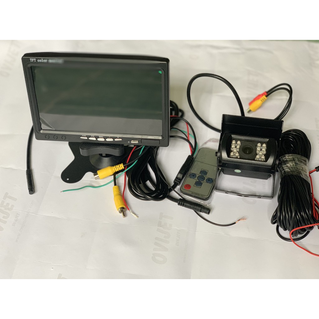 bộ camera lùi 24v màn 7in