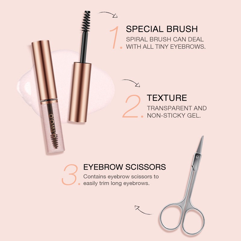 (Hàng Mới Về) Gel Định Hình Lông Mày O.Two.O Kháng Nước Nhanh Khô Lâu Trôi Kèm Kéo | BigBuy360 - bigbuy360.vn