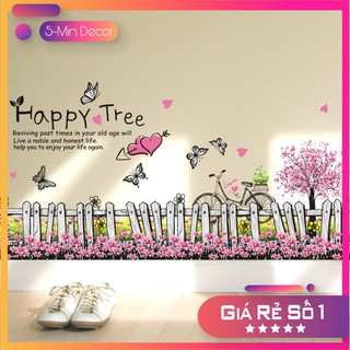 Decal Dán Chân Tường Happy Tree Đáng Yêu