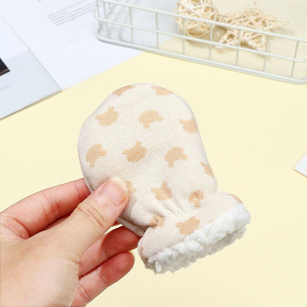 Găng Tay Lông Cừu Dày Dặn Ấm Áp Dành Cho Bé Sơ Sinh