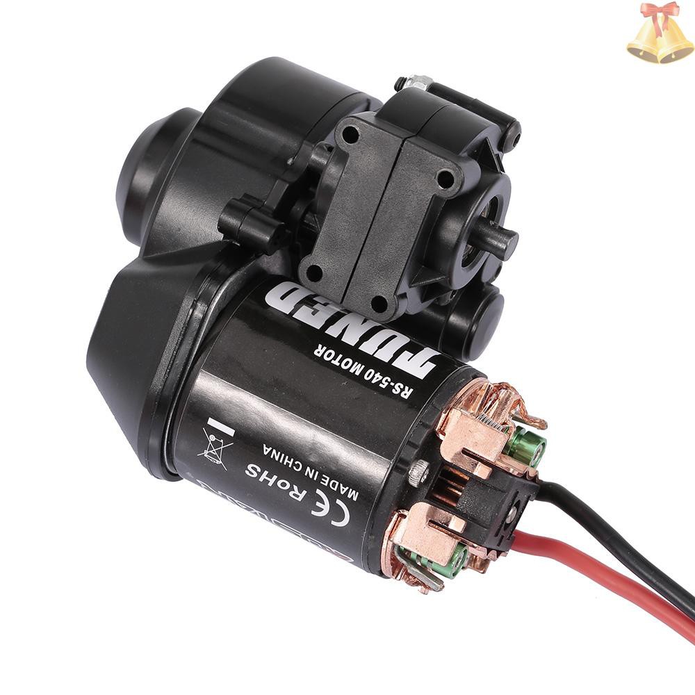 TONE-AUSTAR 540 55T RC Brushed Motor with Gear Box for 1/10 Axial SCX10 RC4WD D90 Crawler Climbing RC Car