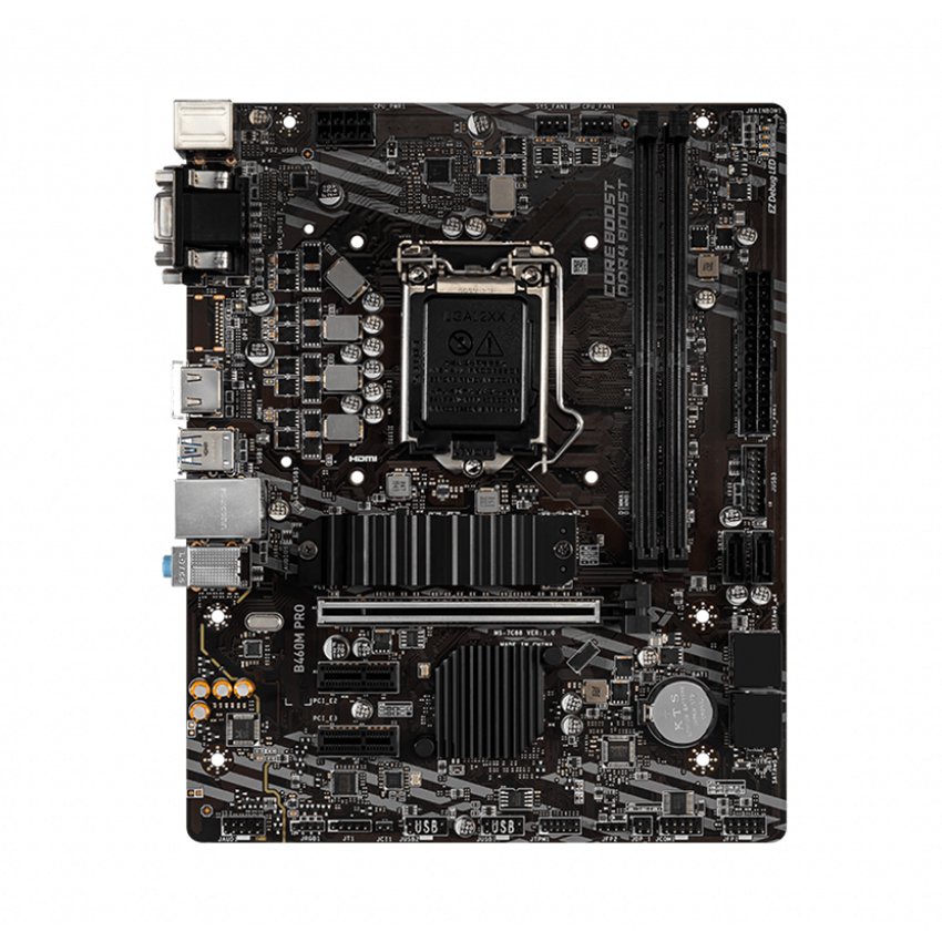 Mainboard MSI B460M-PRO (Chipset Intel B460/ Socket LGA1200/ VGA onboard/ Hỗ trợ 02 khe Ram DDR4)