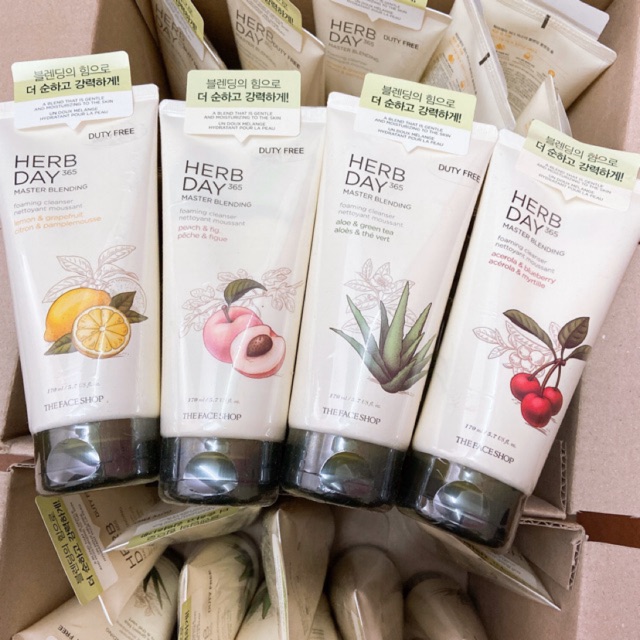 [Mã COS1904 giảm 8% đơn 300K] Sữa rửa mặt The Face Shop Herb Day 365 Cleansing Foam TFS 170ml