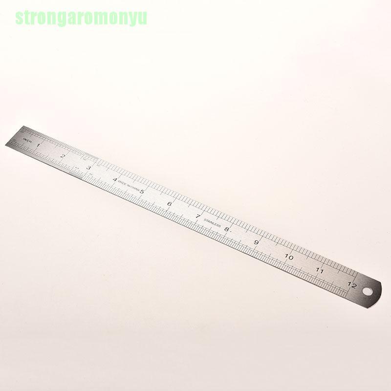 Thước Đo Hai Mặt 30cm Bằng Thép Không Gỉ