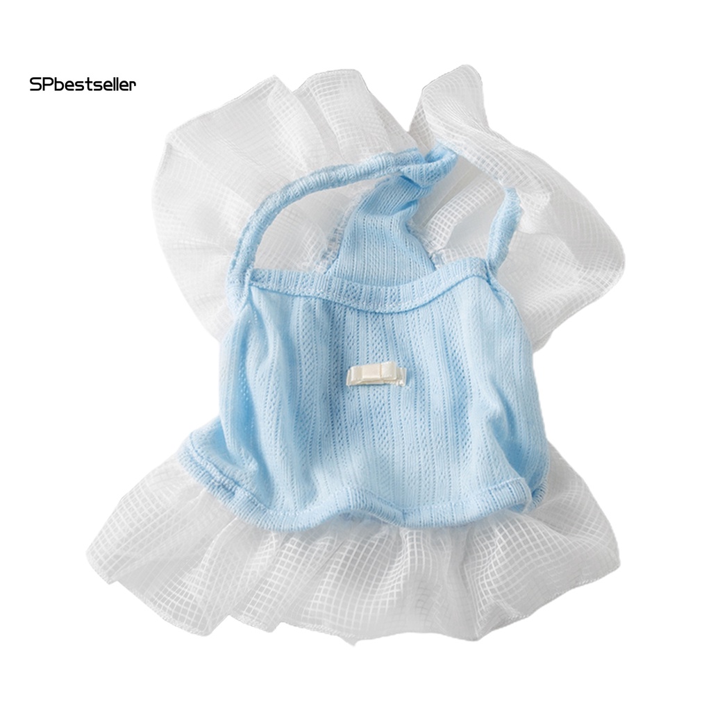 Spbestseller Đầm Tay Bay Xếp Ly Dễ Thương Có Thể Tái Sử Dụng Phù Hợp Với Mùa Hè Thoáng Khí Dành Cho Cún Cưng