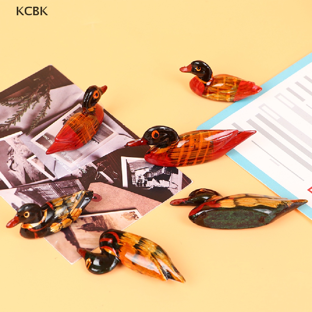 KC 2Pcs Vintage Resin Pair Of Mandarin Ducks Chopstick Holder For Home Decor BK