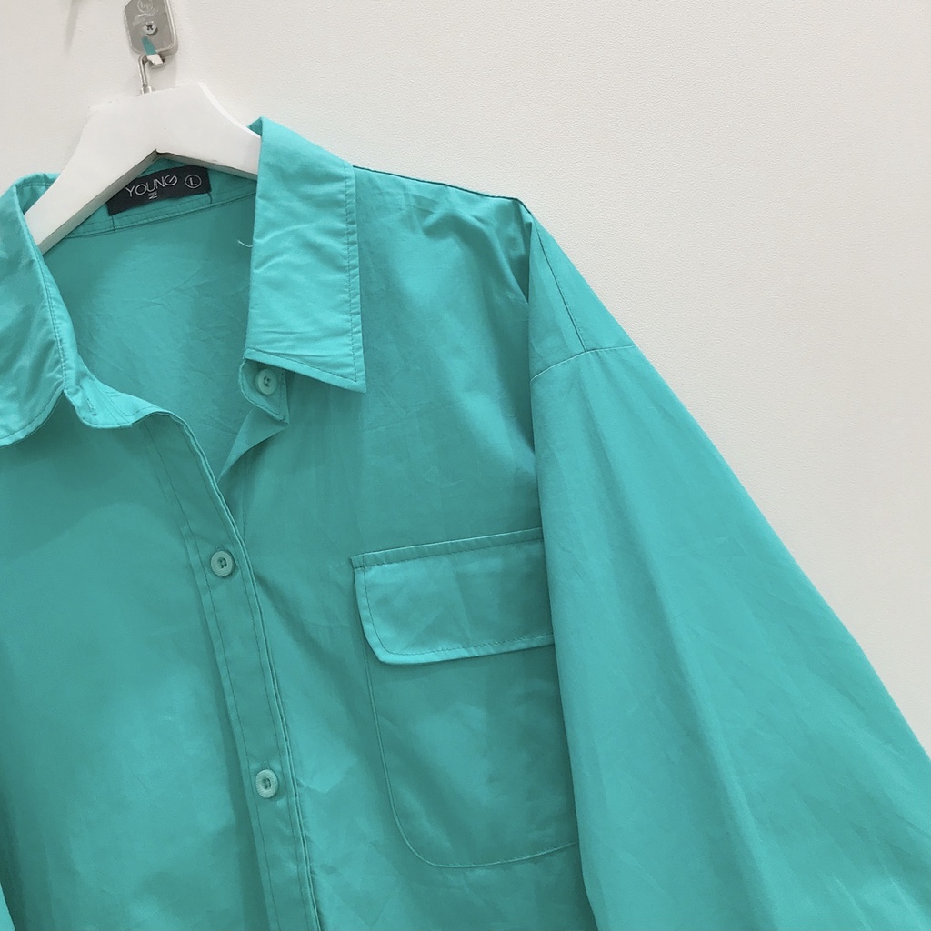 Áo Sơ Mi Nữ Tay Dài JEM CLOSET Form Rộng Chất Xi Cotton Style Trẻ Trung NESTREE 10392