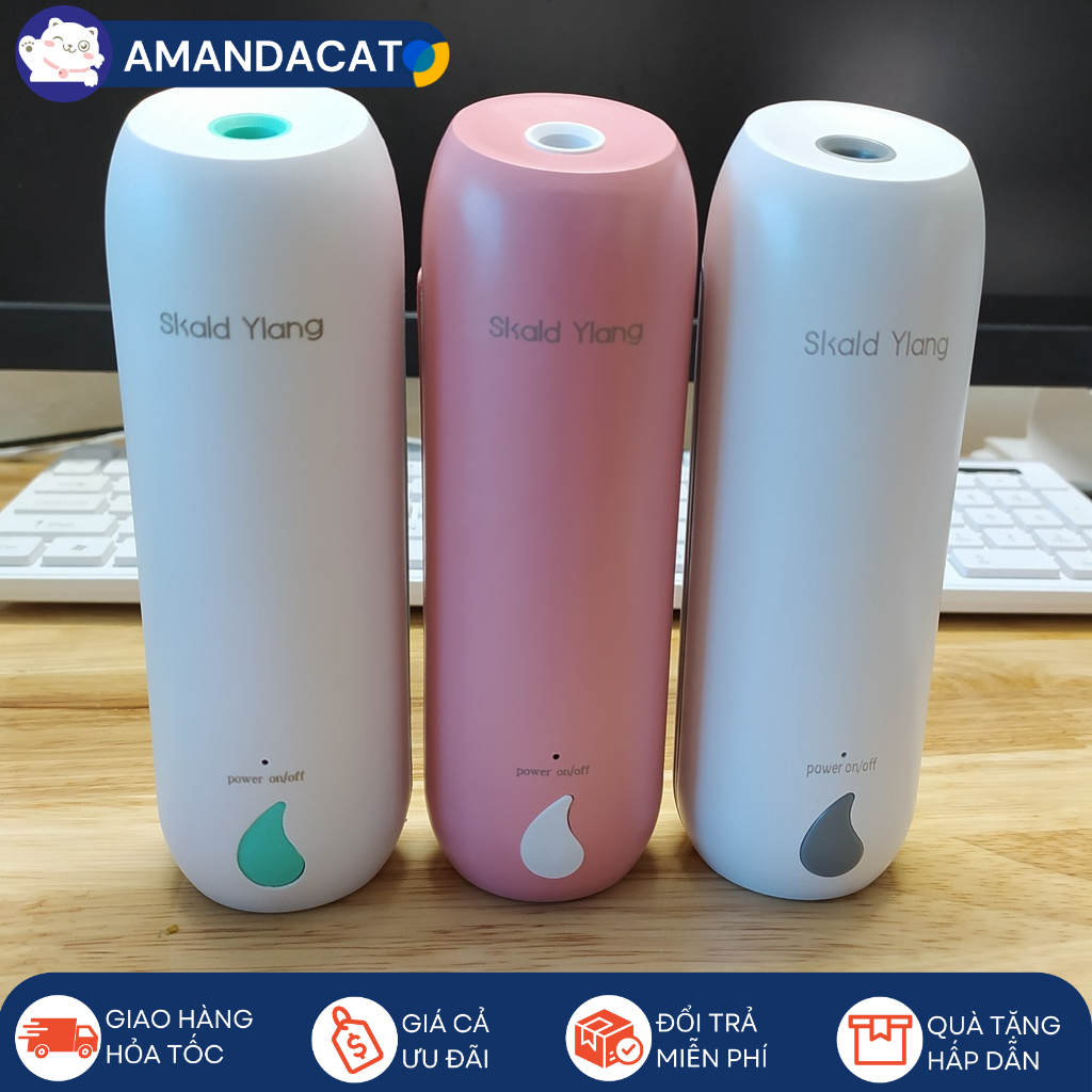 [Hàng sẵn mới về] Máy xông tinh dầu thơm , máy phun sương tự động Skald Ylang