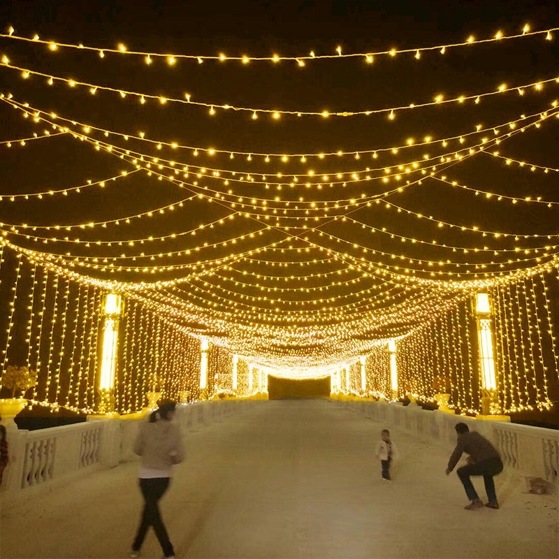 Dây led trang trí ngoài trời chống nước, dây led cuốn cây dài 100m
