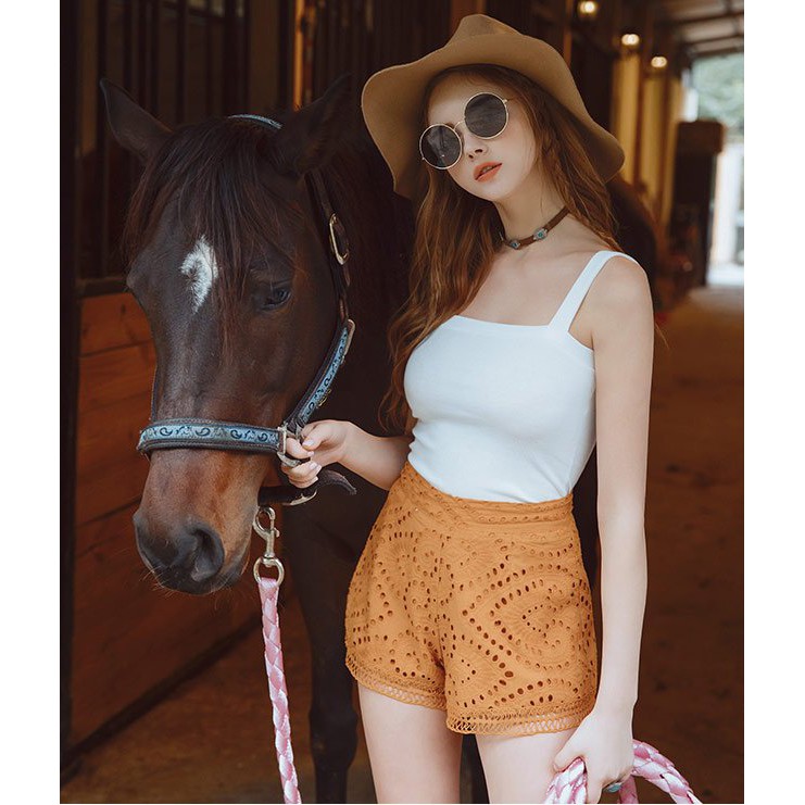 [Mã WABRM50 giảm 15% đơn 99k] Áo 2 dây sọc gân cổ vuông tối giản nữ Air Space 2010121006 | BigBuy360 - bigbuy360.vn