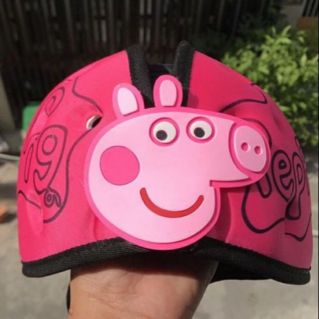 (FULL BOX) Nón bảo hiểm cho bé JIZO HELMET (MUMGUARD) mẫu hồng PEPPA PIG