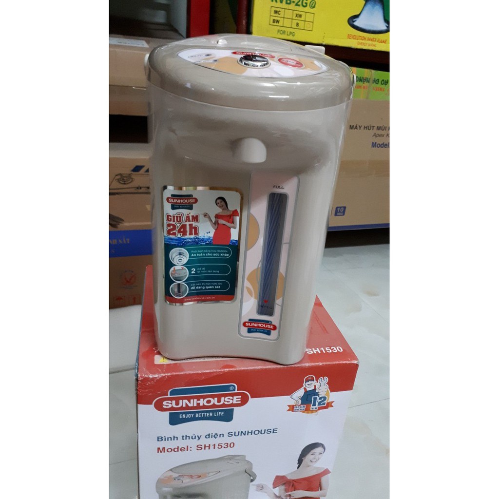 Bình Thuỷ Điện SUNHOUSE SHD-1530-bình nước cắm điện,tốt ,bền,đẹp,giá rẻ,chính hãng,bảo hành 12 tháng