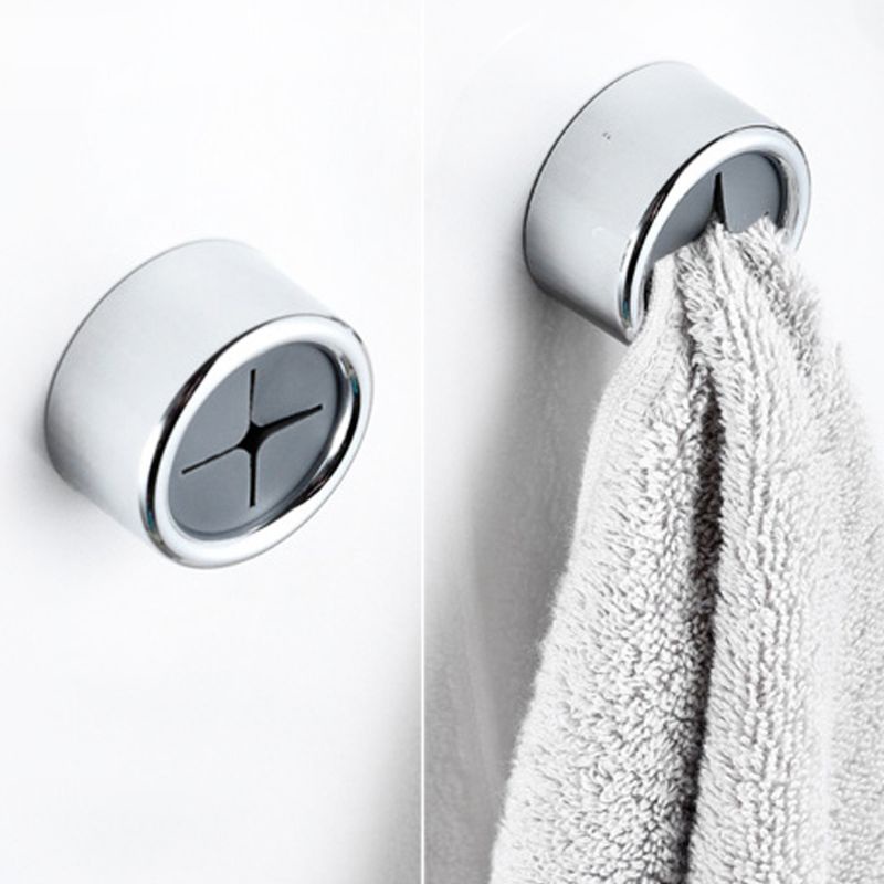 Set 3 Giá Đỡ Khăn Tắm / Đồ Dùng Hình Tròn Gắn Tường Không Cần Khoan Tiện Dụng Cho Nhà Bếp / Nhà Tắm
