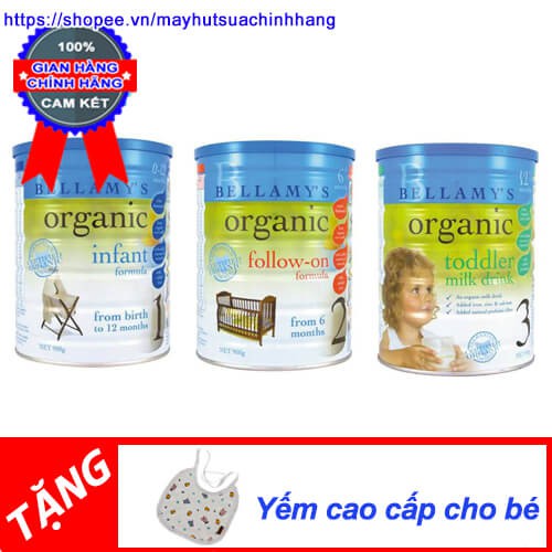 Sữa Bellamy Organic đủ số 1 2 3 4 900g cho bé từ 0-12m chính hãng