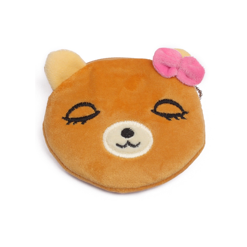 Ví Bông Nhỏ Đựng Tiền Xu Họa Tiết Hoạt Hình Dễ Thương Cho Nữ