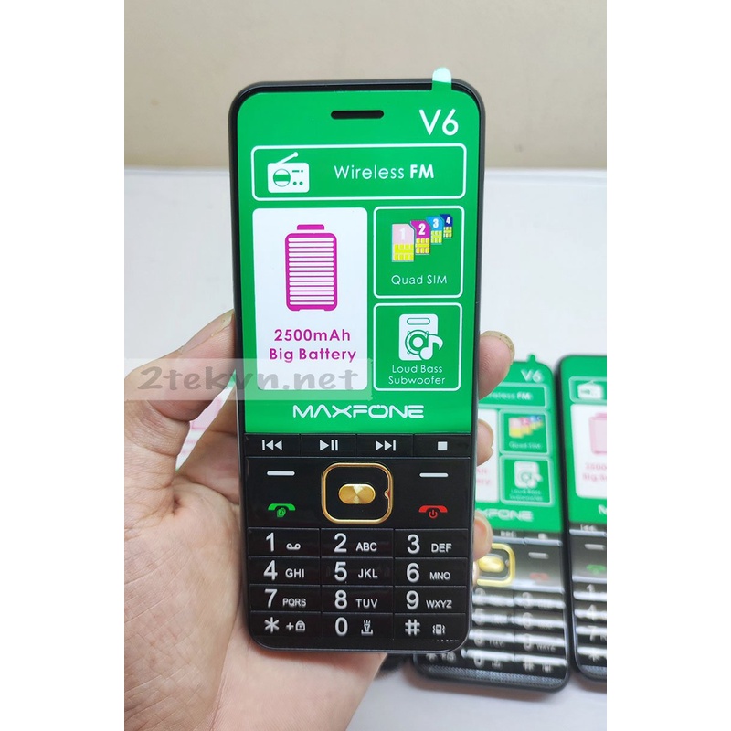 Điện Thoại MaxFone V6 4sim Pin Khủng giá rẻ - Bảo Hàng 12 Tháng