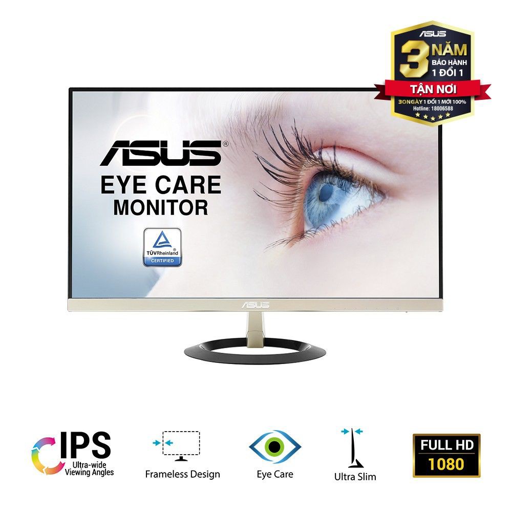 Màn Hình Siêu Mỏng ASUS VZ249H IPS Full HD Bảo Vệ Mắt, Có Loa - Hàng Chính Hãng