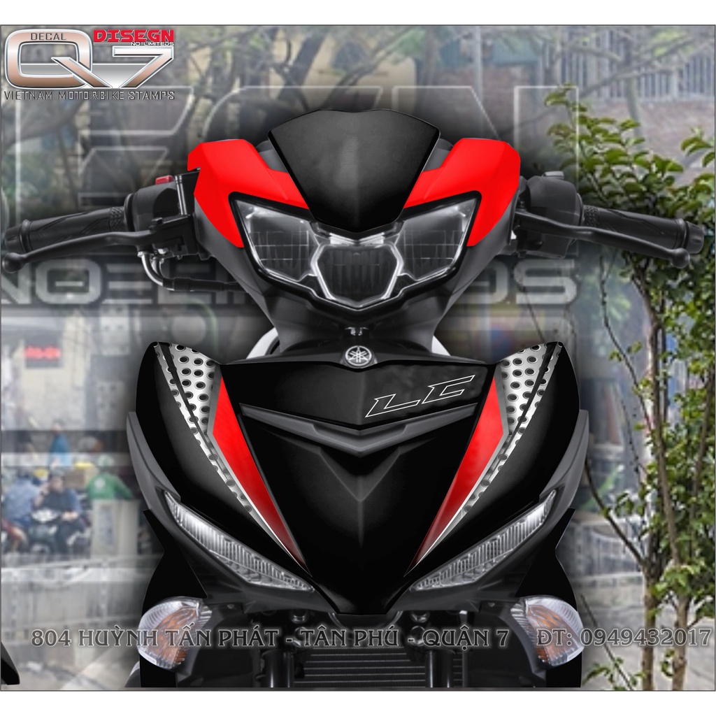 TEM RỜI EXCITER 150 ĐỎ ĐEN