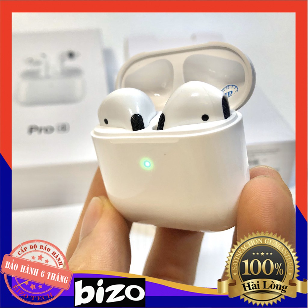 [BẢN NÂNG CẤP - BH 6 THÁNG]] Tai nghe mini Airpods Pro 4 Bluetooth 5.0 TWS, cảm biến, đổi tên, định vị chuẩn