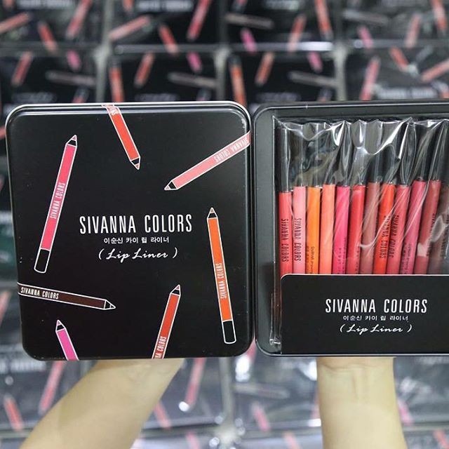 Set Son Bút Chì Sivanna Colors Lip Liner SH907 - 12 cây