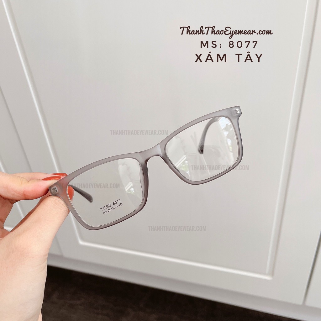 Gọng Kính Cận Vuông Nam Nữ Nhựa Dẻo V8077- THANHTHAO EYEWEAR | BigBuy360 - bigbuy360.vn