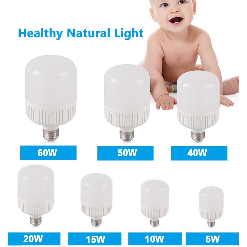 Bóng Đèn led 100W / 60W E27 B22 Ánh Sáng Trắng