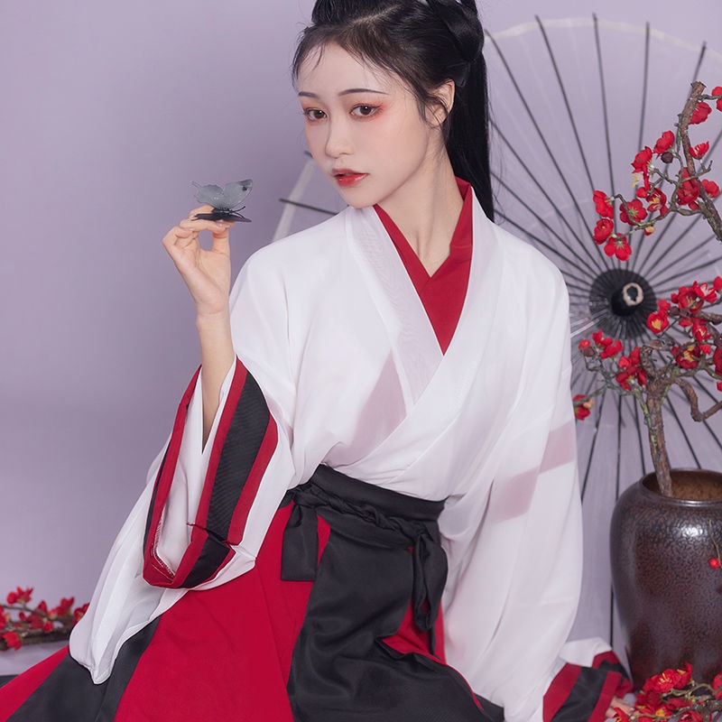 Fengqilou Xiake Fengyun Wei Jin Made Hán Phục Cổ Chéo Thắt Eo Cho Nam Và Nữ Sinh Viên Mùa Xuân Fengqilou Xiake Fengyun Wei Jin 9.20