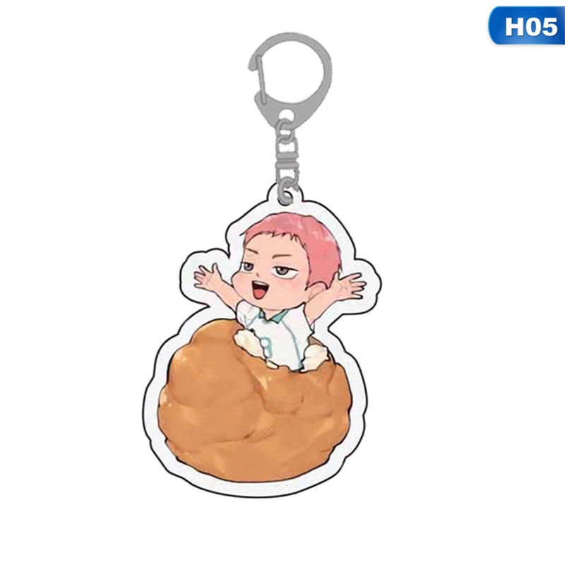 Móc khóa acrylic trong suốt hình nhân vật Haikyuu