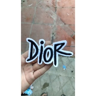 Sticker Logo Mác Dior thêu gắn quần áo siêu đẹp