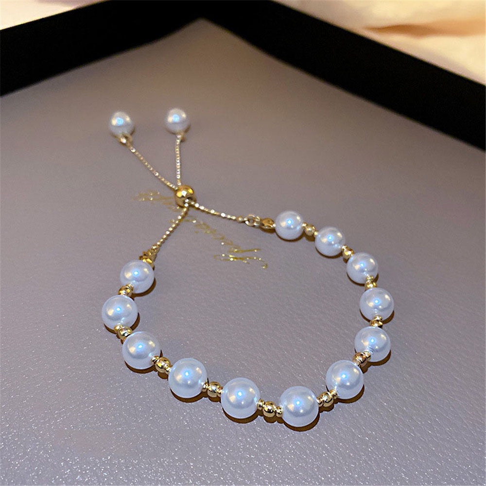 Vòng tay đính ngọc trai nhân tạo phong cách Hàn Quốc thời trang dành cho nữYanqueens Quà tặng trang sức