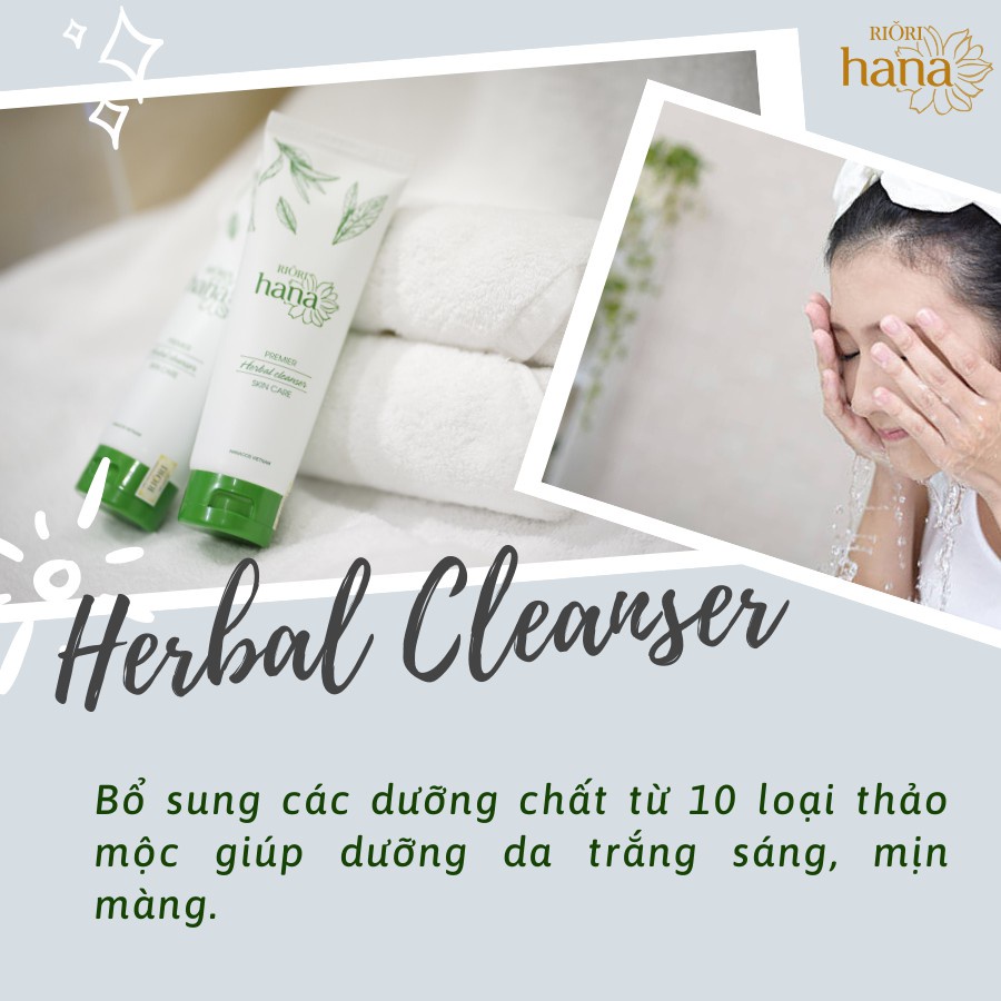 [FREESHIP] Sữa rửa mặt thảo dược RIORI  HERBAL_CLEANSER