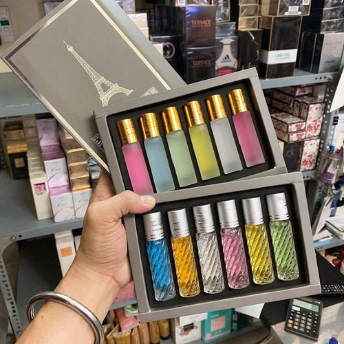 SET 6 CHAI NƯỚC HOA MINI 6ml, ĐỦ MÙI HƯƠNG PHÙ HỢP CHO CẢ NAM VÀ NỮ