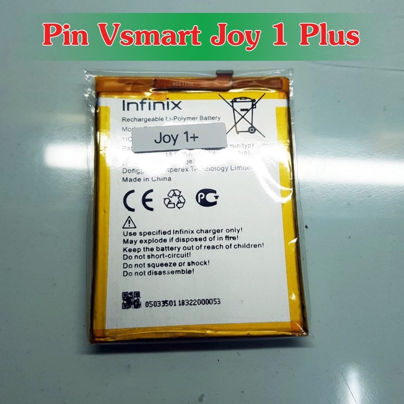 pin zin bóc máy vsmart joy 1 plus(model v4001)