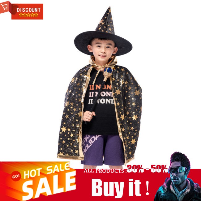 Set Đồ 2 Món Hóa Trang Phù Thủy Cho Bé Dịp Halloween