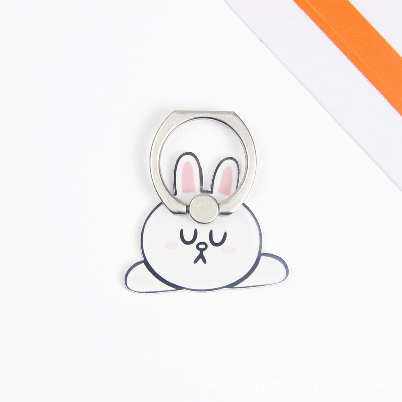 New Line Friends Korean Cartoon Cute Rabbit Cony Bear Brown Couple Mobile Phone Ring Holder Cell Phone Bracket Dây điện thoại di động | BigBuy360 - bigbuy360.vn