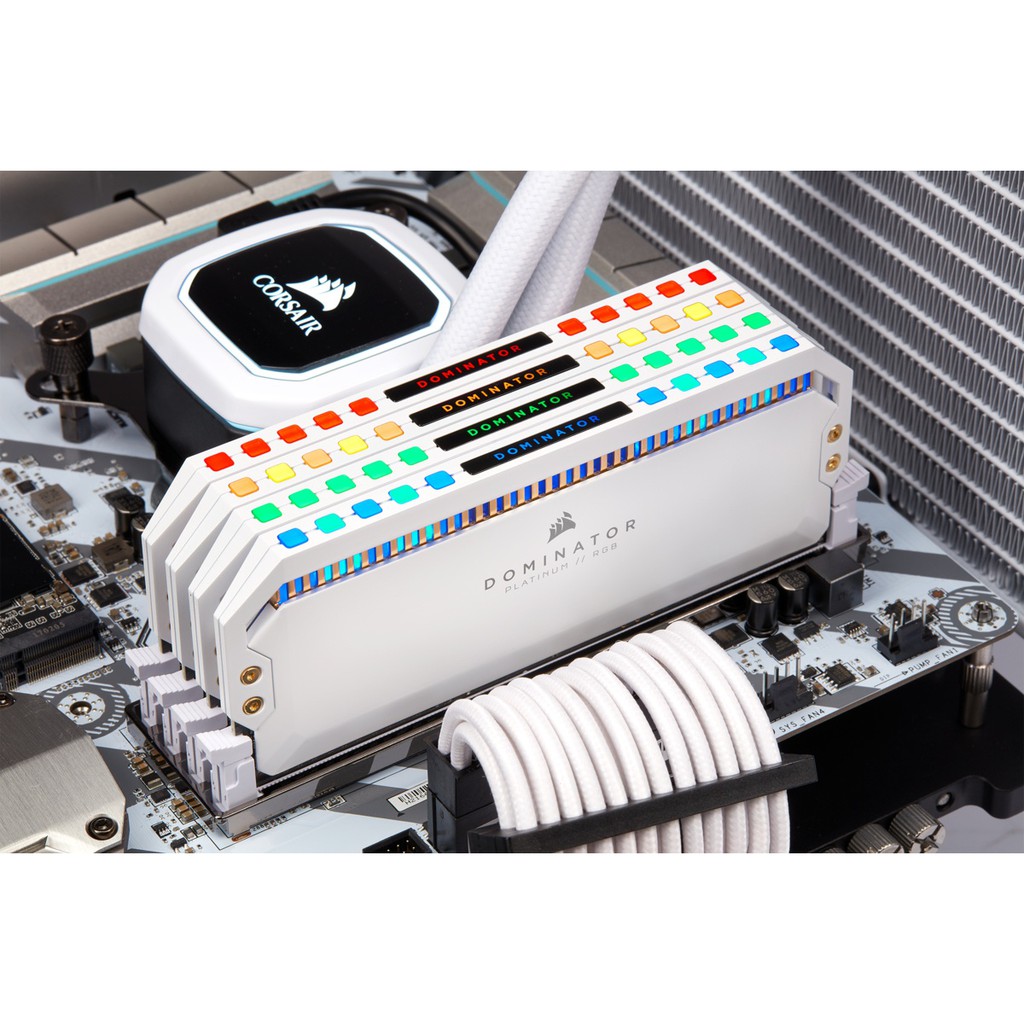 Ram Corsair Dominator Platinum RGB LED 16G (2x8) 3200MHz C16 White - Hàng Chính Hãng