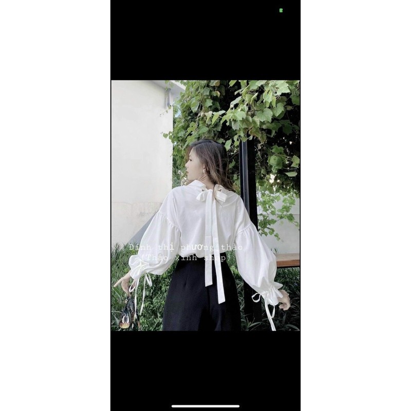 Áo sơ mi tay bồng đan nơ sau lưng siêu xinh[Hàng loại 1]QNX8 | BigBuy360 - bigbuy360.vn