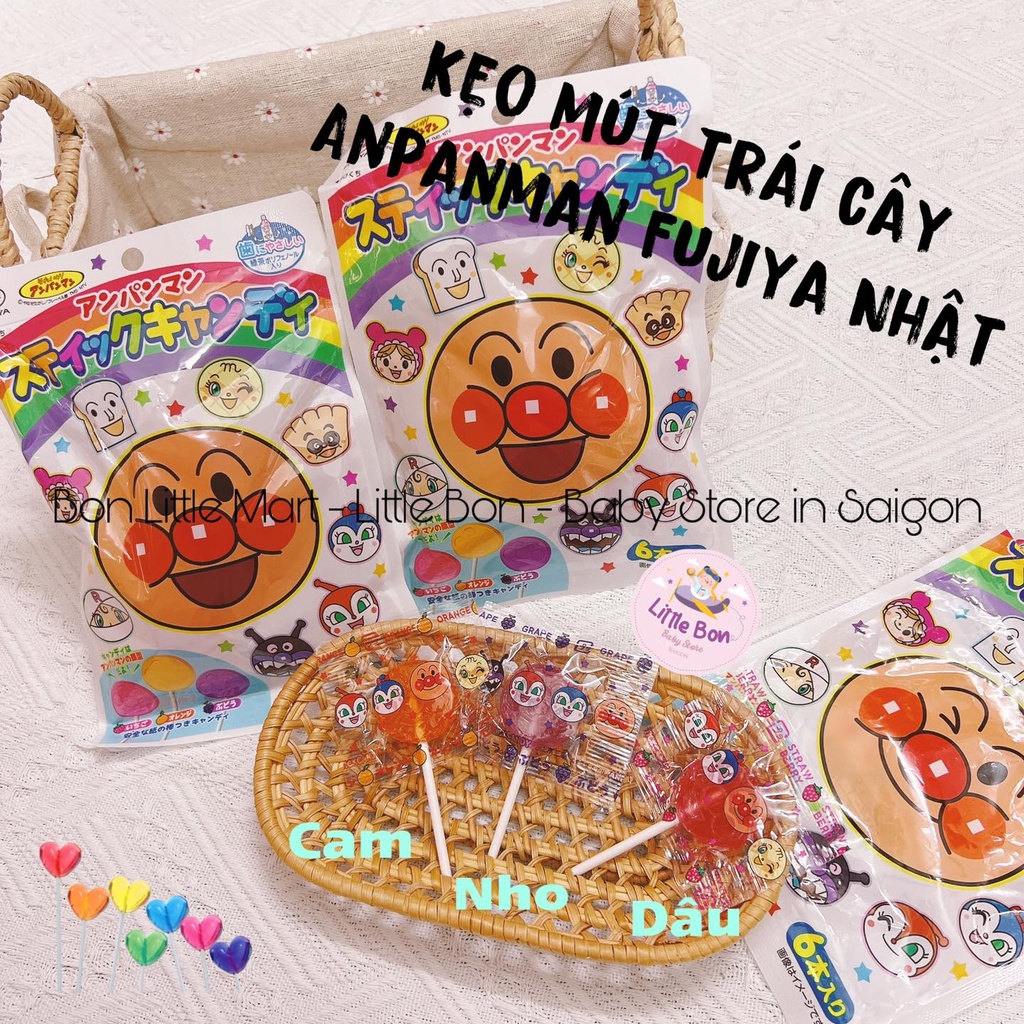 Kẹo mút trái cây Anpanman Fujiya Nhật_Date 08.24