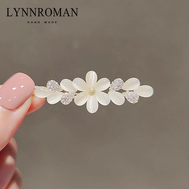 Hàng Mới Về Kẹp Tóc Hình Hoa Mắt Mèo Phong Cách Hàn Quốc Cho Nữ