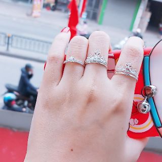 Set 2 nhẫn bạc ta