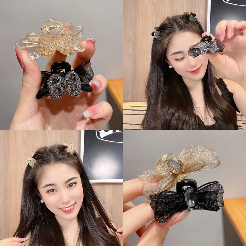 Kẹp Tóc Nơ Nhỏ Hai Mặt Thời Trang Hàn Quốc